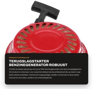 Solidchoice terugslagstarter voor 2kw 168F benzinegenerator