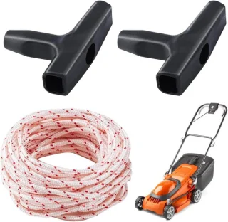 Starterkoord voor grasmaaier en kettingzaag, 10 meter, 3,5 mm, zwart