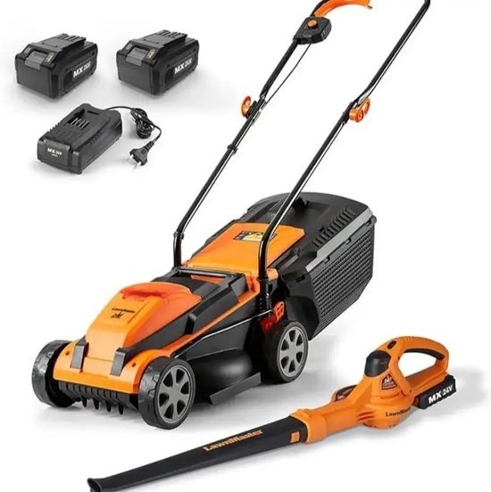 Thuys Elektrische Accu Grasmaaier 33cm 1200W Oranje