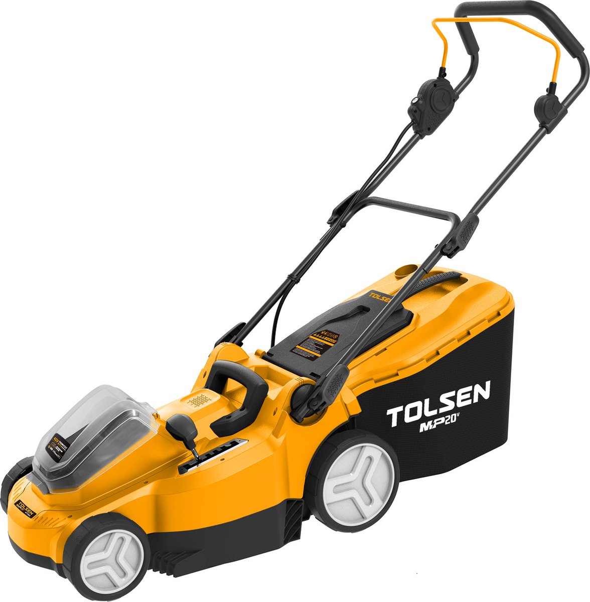 De Tolsen Accu Grasmaaier 20V 370mm zonder accu en lader in één oogopslag