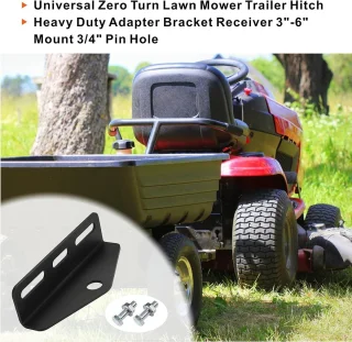 Trekhaak voor grasmaaier heavy duty adapter 7,5-15,2 cm montage - ShopVlot