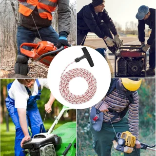 Trekkoord grasmaaier 10m - 3mm diameter - vervangingskoord met 4 handgrepen - ShopVlot