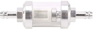 Universeel brandstoffilter 5/16" (8 mm) verchroomd glas