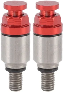 Universeel voorvork-uitblaasventielen M5x0.8 aluminium - set van 2, rood