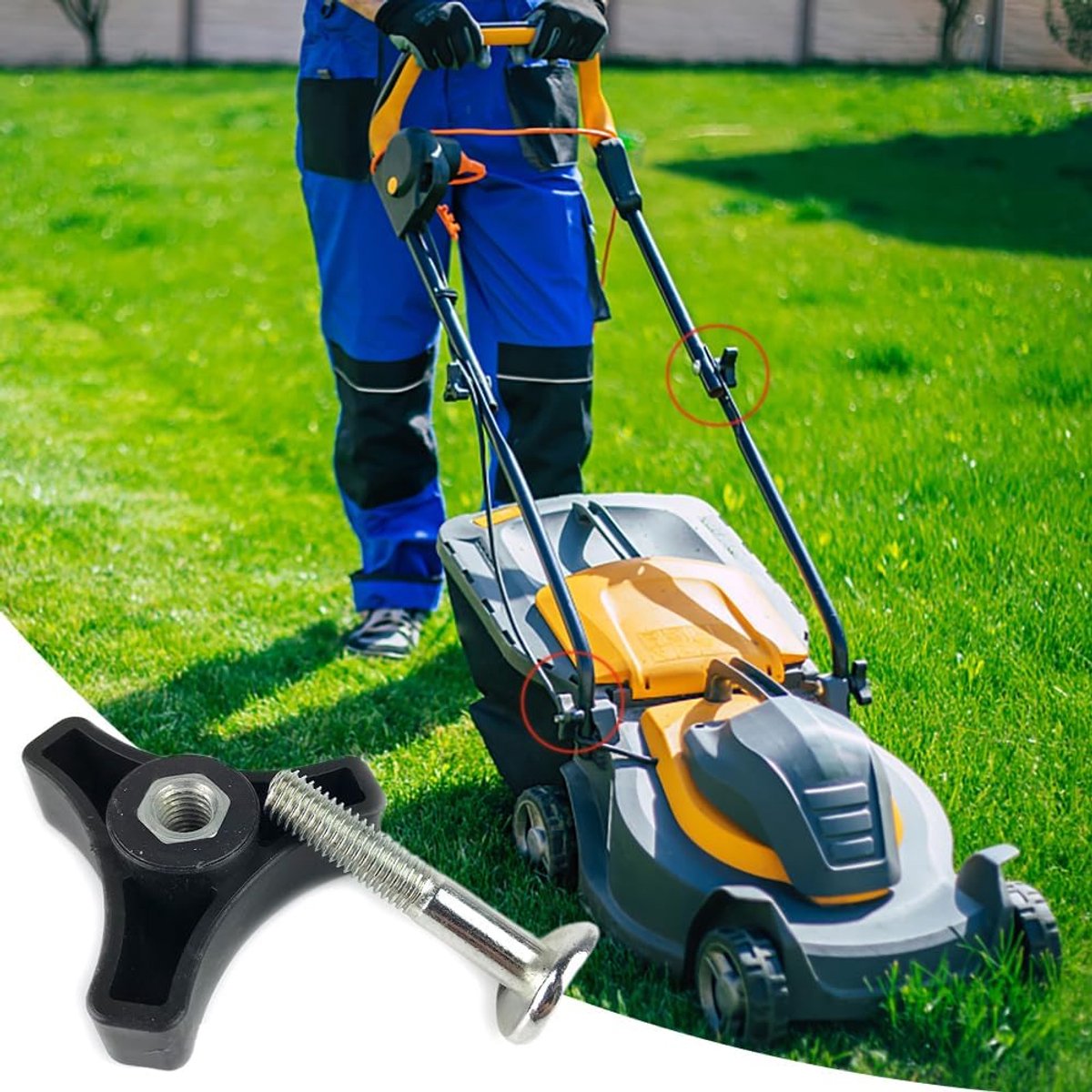 Wat vinden we goed aan de Universele kunststof handvat knoppen voor grasmaaiers, 4 stuks