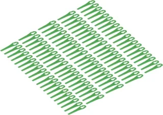 Universele kunststof reservebladen grasmaaier 20x84 mm - set 100 groen