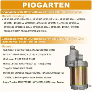 Universele startmotor voor grasmaaiers