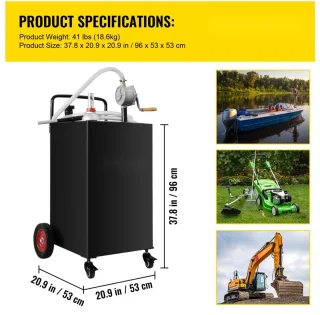 Verrijdbare brandstoftank 113 L