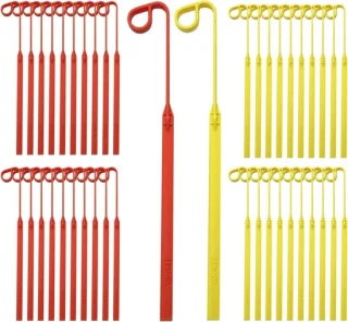 Vervangende grastrimmerbladen 60 of 120 stuks rood geel