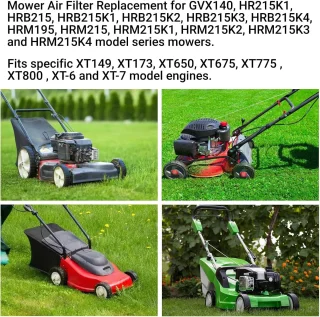 Vervangende luchtfilter grasmaaier voor XT149 en XT173 van ServiceTopper – 6 stuks