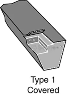 Vervangende maaierriem - overdekt type - 2108 x 13 cm - zwart