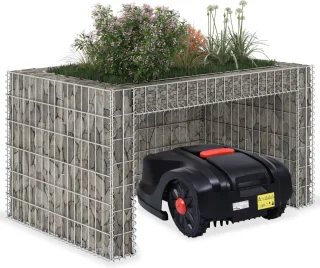 vidaXL Grasmaaieroverkapping met Plantenbak 110x80x60cm Staaldraad