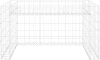 vidaXL Grasmaaieroverkapping met Plantenbak 110x80x60cm Staaldraad