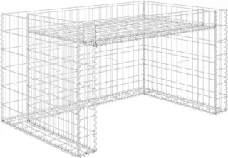 vidaXL Grasmaaieroverkapping met Plantenbak 110x80x60cm Staaldraad