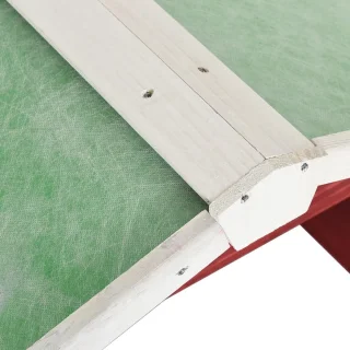 vidaXL Overkapping Grasmaaier 72x87x50 cm Vurenhout Rood Wit