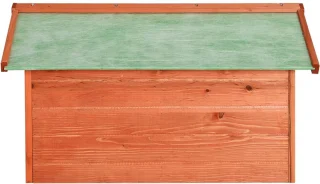 vidaXL Overkapping Grasmaaier 72x87x50 cm Vurenhout Rood Wit