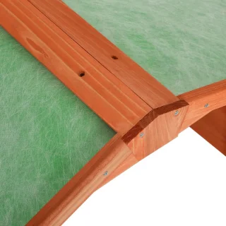 vidaXL Overkapping Grasmaaier 72x87x50 cm Vurenhout Rood Wit
