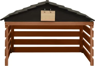 vidaXL Overkapping grasmaaier 78x74x54 cm vurenhout zwart bruin