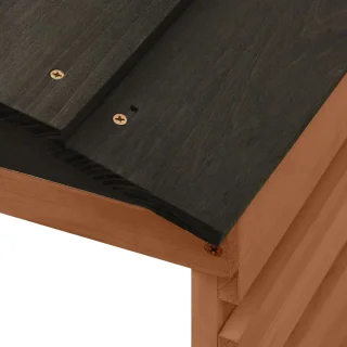 vidaXL Overkapping grasmaaier 78x74x54 cm vurenhout zwart bruin