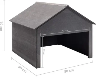 vidaXL Overkapping Grasmaaier 80x80x70 cm HKC