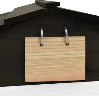 vidaXL Overkapping grasmaaier vurenhout 78x74x54 cm zwart wit