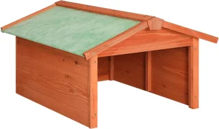 vidaXL Vurenhouten Overkapping Grasmaaier 72x87x50 cm Mokka Wit