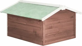 vidaXL Vurenhouten Overkapping Grasmaaier 72x87x50 cm Mokka Wit