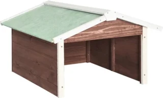 vidaXL Vurenhouten Overkapping Grasmaaier 72x87x50 cm Mokka Wit