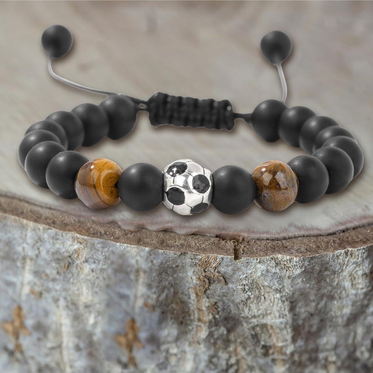 Voetbalarmband jongens edelsteen 1-12 jaar