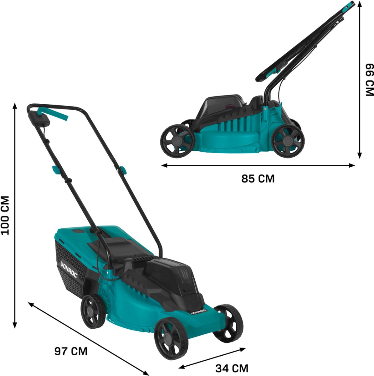 VONROC Accu Grasmaaier 20V 32 cm