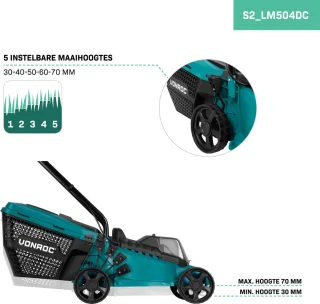 VONROC Accu Grasmaaier 40V 33 cm met 2x 2.0Ah accu