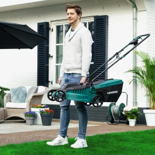 VONROC Grasmaaier 1300W en Grastrimmer 300W Set