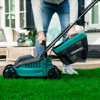 VONROC Grasmaaier 1300W en Grastrimmer 300W Set