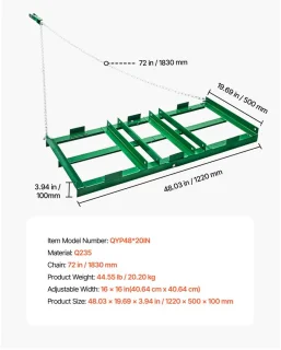 Weide-eg Getrokken sleepeg 122 x 50 cm