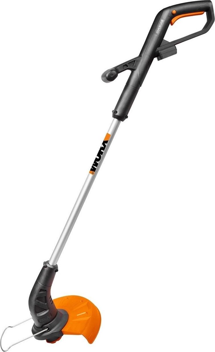 De WORX WG157E.9 grastrimmer body zwart metallic oranje in één oogopslag