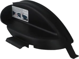 Zijafvoer cover voor maaier, 33 inch dek, zwart
