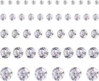 Zirconia set 376 stuks – facet geslepen 2–6 mm