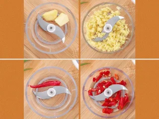 Elektrische Knoflook- & Groentehakker – USB Oplaadbaar – Draagbare Mini Chopper – hakmolen – groentesnijder – uiensnijder – 250ml – 40547