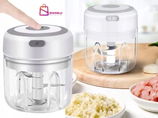 Elektrische Knoflook- & Groentehakker – USB Oplaadbaar – Draagbare Mini Chopper – hakmolen – groentesnijder – uiensnijder – 250ml – 40547