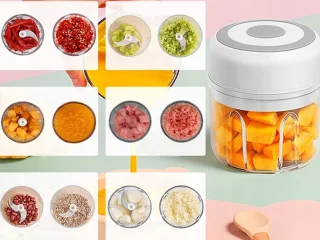 Elektrische Knoflook- & Groentehakker – USB Oplaadbaar – Draagbare Mini Chopper – hakmolen – groentesnijder – uiensnijder – 250ml – 40547