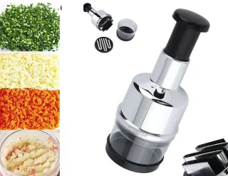 Handmatige groentehakker – Eenvoudig en snel voedsel hakken – Multifunctionele en moeiteloze voedsel hakmolen met 6 messen – Multihakker – blender – mixer – hakmolen – hakmolen – uiensnijder – chopper - 63201