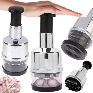Handmatige groentehakker – Eenvoudig en snel voedsel hakken – Multifunctionele en moeiteloze voedsel hakmolen met 6 messen – Multihakker – blender – mixer – hakmolen – hakmolen – uiensnijder – chopper - 63201