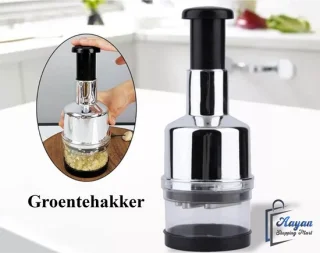 Handmatige groentehakker – Eenvoudig en snel voedsel hakken – Multifunctionele en moeiteloze voedsel hakmolen met 6 messen – Multihakker – blender – mixer – hakmolen – hakmolen – uiensnijder – chopper - 63201