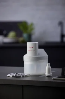 Bamix SliceSy elektrische rasp & spiraalsnijder Grijs, Transparant