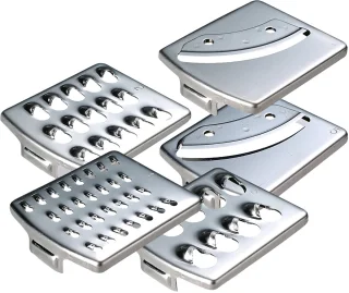 Bamix SliceSy elektrische rasp & spiraalsnijder Grijs, Transparant