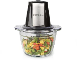 Minihakmolen - 500 W - 1000 ml - Glazen Kom - 1-Snelheid - Zwart / Roestvrij Staal