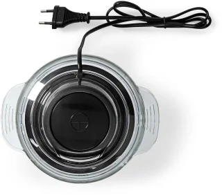 Minihakmolen - 500 W - 1000 ml - Glazen Kom - 1-Snelheid - Zwart / Roestvrij Staal