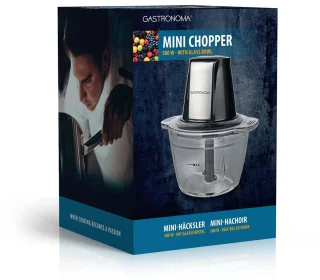 Minihakmolen - 500 W - 1000 ml - Glazen Kom - 1-Snelheid - Zwart / Roestvrij Staal