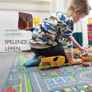 Anti-slip Speelmat voor Kinderen - 95x133cm, Wasbaar Tapijt voor Slaapkamer, Kinderkamer & Speelkamer