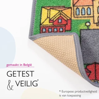 Anti-slip Speelmat voor Kinderen - 95x133cm, Wasbaar Tapijt voor Slaapkamer, Kinderkamer & Speelkamer